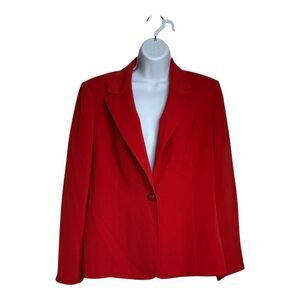 Kasper‎ Red/orange blazer shoulder pads size 12 Office wear work